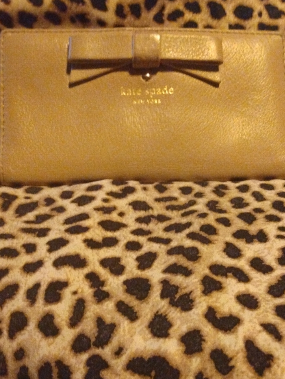 kate spade gold bow wallet